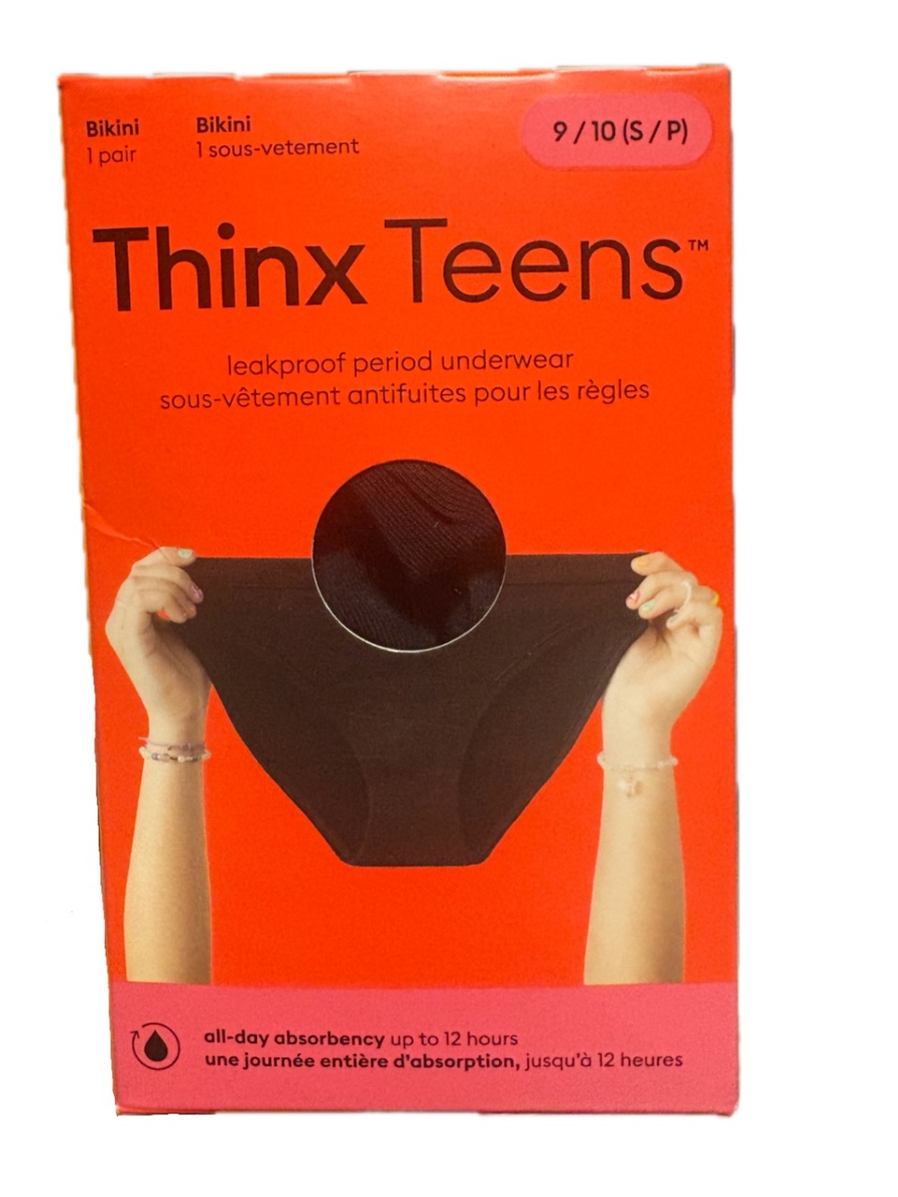 Thinx Teens Black Bikini Leakproof Period Underwear